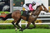 Beauty Supreme and Alan Munro score in the final event at Kranji last Sunday.<br>Photo by Singapore Turf Club